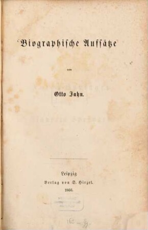 Biographische Aufsätze