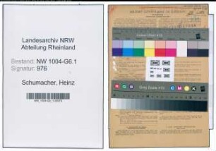 Entnazifizierung Heinz Schumacher , geb. 15.11.1902 (Betriebsdirektor)