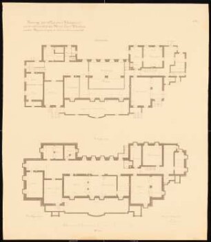 Wohnhaus Franz Wertheim, Berlin-Grunewald: Grundrisse KG und EG, 1:100