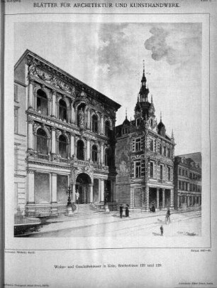 Tafel [2]: Wohn- und Geschäftshäuser in Köln, Breitestrasse 127 und 129
