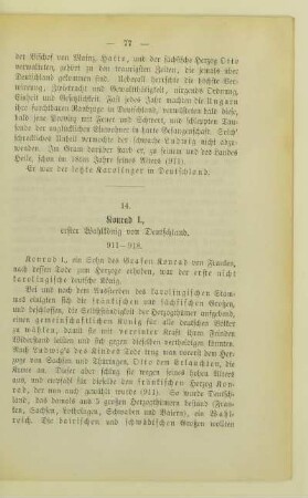 Konrad I., erster Wahlkönig von Deutschland. 911 - 918