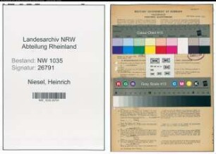 Entnazifizierung Heinrich Niesel , geb. 07.08.1903 (Steiger)
