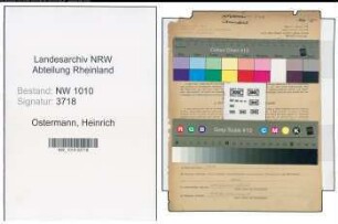 Entnazifizierung Heinrich Ostermann , geb. 25.03.1901 (Kaufmann)