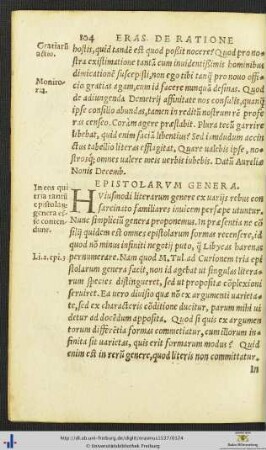 Epistolarum Genera
