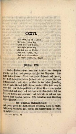 Psalmen zur Verlesung in Betstunden u. zur häuslichen Erbauung bearbeitet, 6