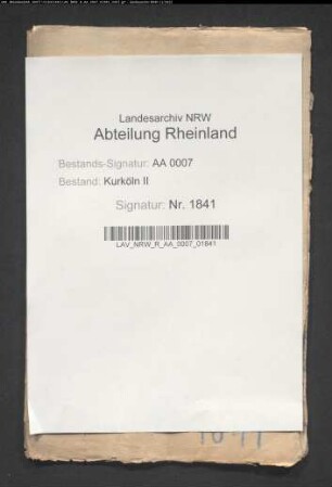 Vermessung des Amtes Wolkenburg (Königswinter und Ittenbach)