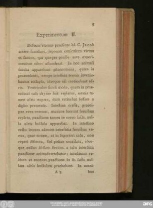 Experimentum II.
