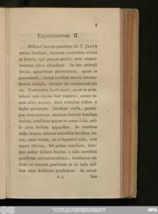 Experimentum II.