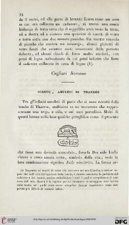 Scrofe, amuleti di Tharros