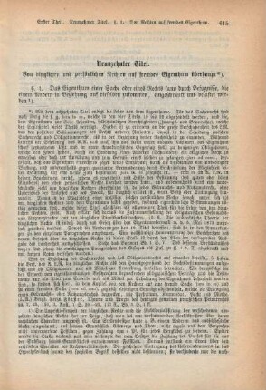 Neunzehnter Titel. Von dinglichen und persönlichen Rechten auf fremdes Eigenthum überhaupt.