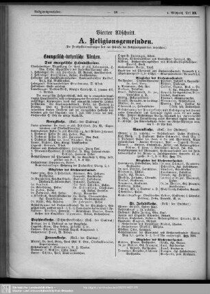 Vierter Abschnitt. Religionsgemeinden. Schulen.