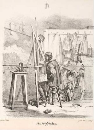 Rudolf Jordan in seinem Atelier