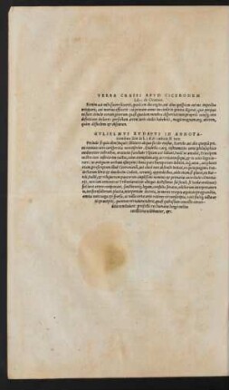 Verba Crassi Apud Ciceronem Lib. I. de Oratore.
