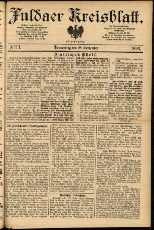 Ausgabe vom Donnerstag, den 28. September 1893.