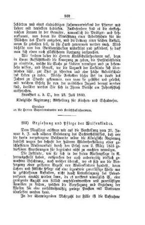 Erziehung und Pflege der Waisenkinder : [V. Elementarschulwesen]