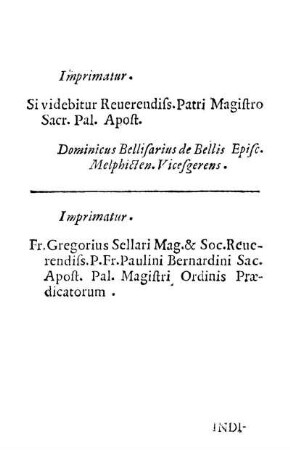 Imprimatur.