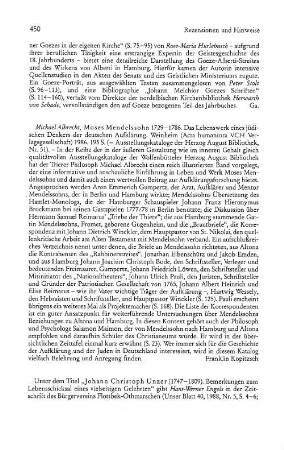 Albrecht, Michael :: Moses Mendelssohn 1729 - 1786, das Lebenswerk eines jüdischen Denkers der deutschen Aufklärung, (Ausstellungskataloge der Herzog August Bibliothek, 51) : Weinheim, Acta humaniora VCH Verlagsgesellschaft, 1986