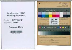 Entnazifizierung Maria Roeseler, geb. 10.08.1901 (Sparkassenangest.)