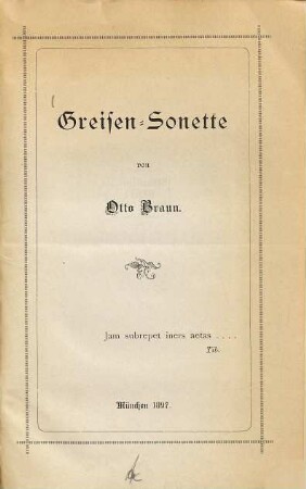 Preisen - Sonette