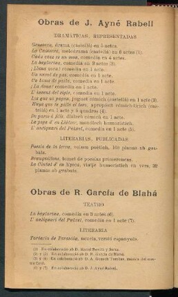 Obras de R. García de Blahá