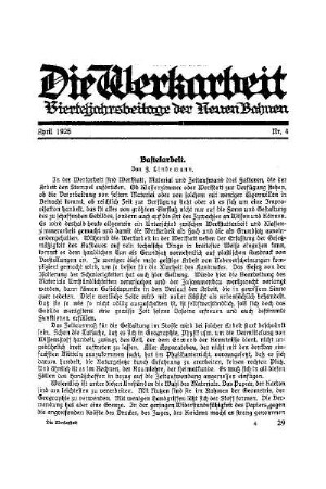 Bastelarbeit : Die Werkarbeit
