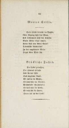 Meeres Stille.