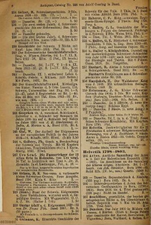Antiquarischer Catalog von Adolf Geering in Basel. 246. [ca. 1895]