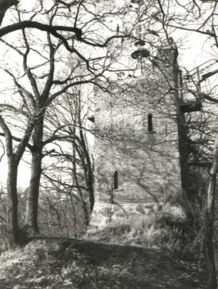 Dresden-Cossebaude, Krumme Gasse 7. Wettinturm (1889). Ansicht von Osten