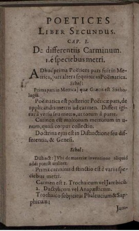 Cap. I. De differentiis Carminum. 1. e speciebus metri