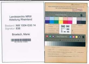 Entnazifizierung Marie Broelsch , geb. 12.09.1895 (Schiffer)