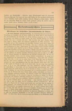 Mitteilungen des Katholischen Internatsverbandes für Bayern