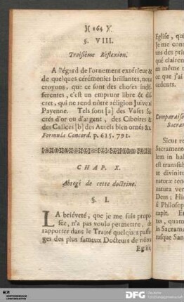 Chap. X. Abregé de cette doctrine.