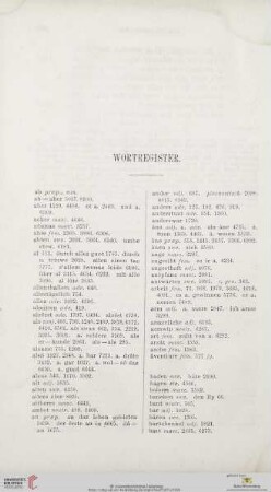 Wortregister