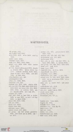 Wortregister