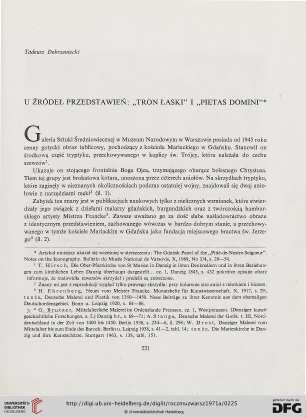 15: U źródeł przedstawień : "Tron Łaski" i "Pietas Domini"