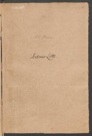 [Sammelhandschrift] 66 Kantaten und Arien