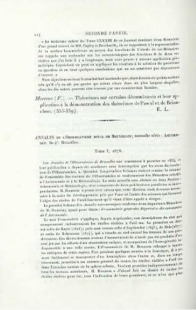 Annales de l'Observatoire Royal de Bruxelles.