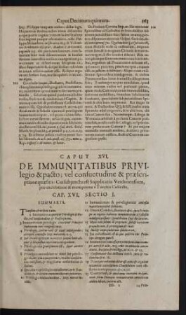 Cap. XVI. Sectio I.