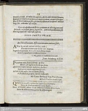 In Directorium Astronomicum universale.