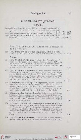 Médailles et Jetons (Nr. 930 - 1382)