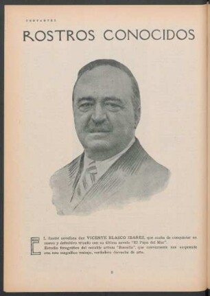 Rostros conocidos - Vicente Blasco Ibañez