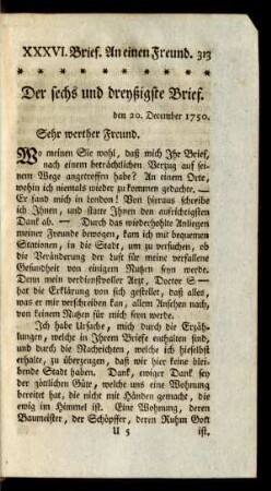 Der sechs und dreyßigste Brief