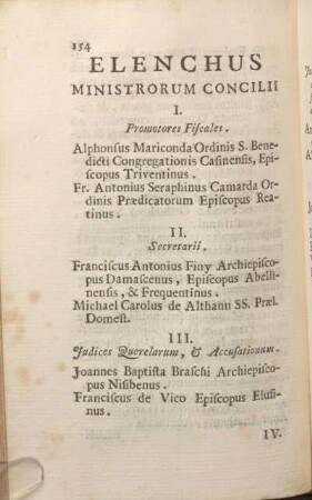 Elenchus Ministrorum Concilii