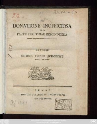 De Donatione Inofficiosa Pro Parte Legitimae Rescindenda