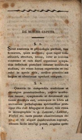 De morbis capitis analecta quaedam