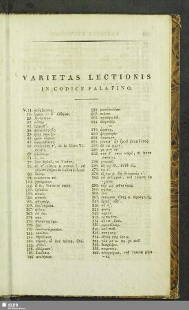 Varietas lectionis in codice Palatino