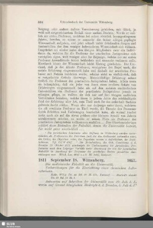 1057. 1811, September 18. Wittenberg