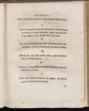 Generosissimi Respondentis.
