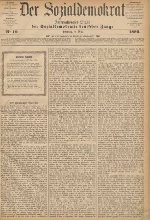 No 19. Sonntag, 9. Mai. 1880.