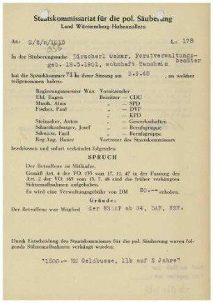 Dirscherl, Oskar